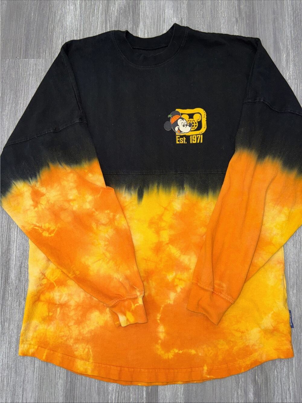 Mickey Spirit jersey Halloween Tie Dye Long Sleeve Small